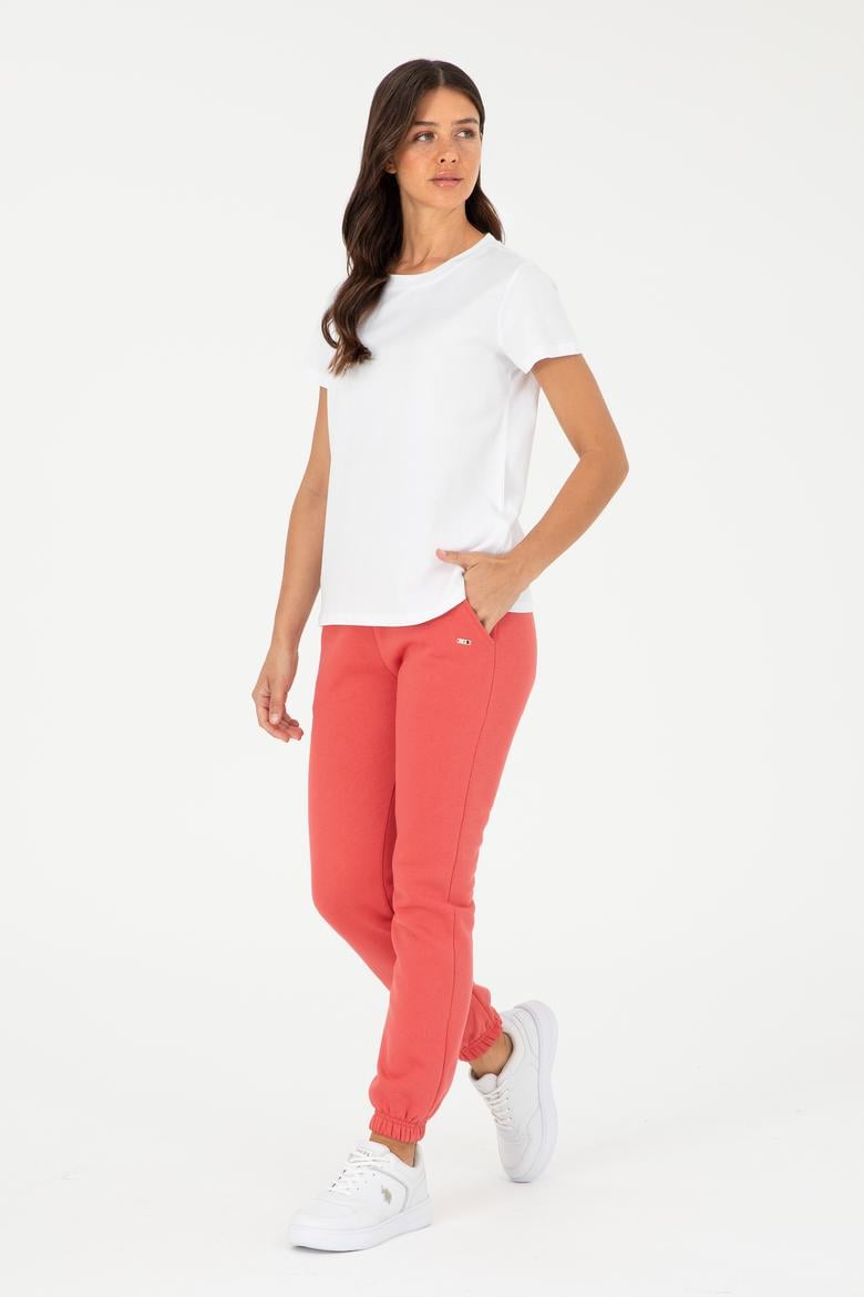 Kadın Beyaz Bisiklet Yaka Basic Tişört - 50296152028