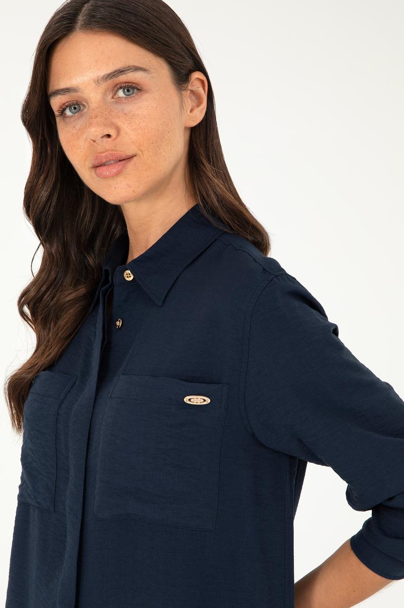 Kadın Lacivert Dokuma Elbise