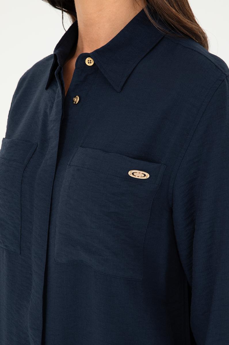 Kadın Lacivert Dokuma Elbise