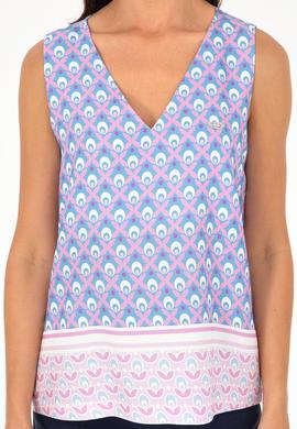 Kadın Menekşe Kısa Kollu Gömlek - 50283548005