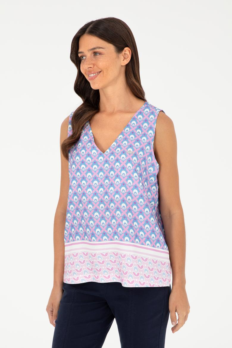 Kadın Menekşe Kısa Kollu Gömlek