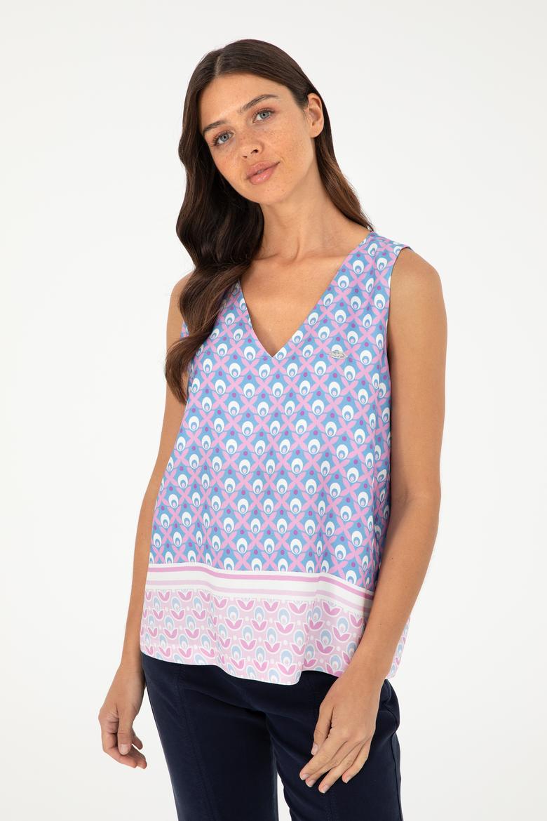 Kadın Menekşe Kısa Kollu Gömlek - 50283548005