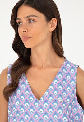 Kadın Menekşe Kısa Kollu Gömlek - 50283548005