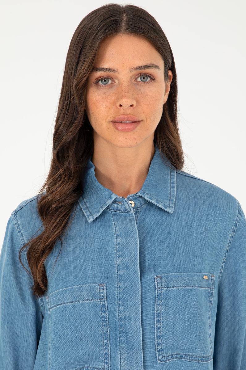 Kadın Açık Mavi Jean Elbise