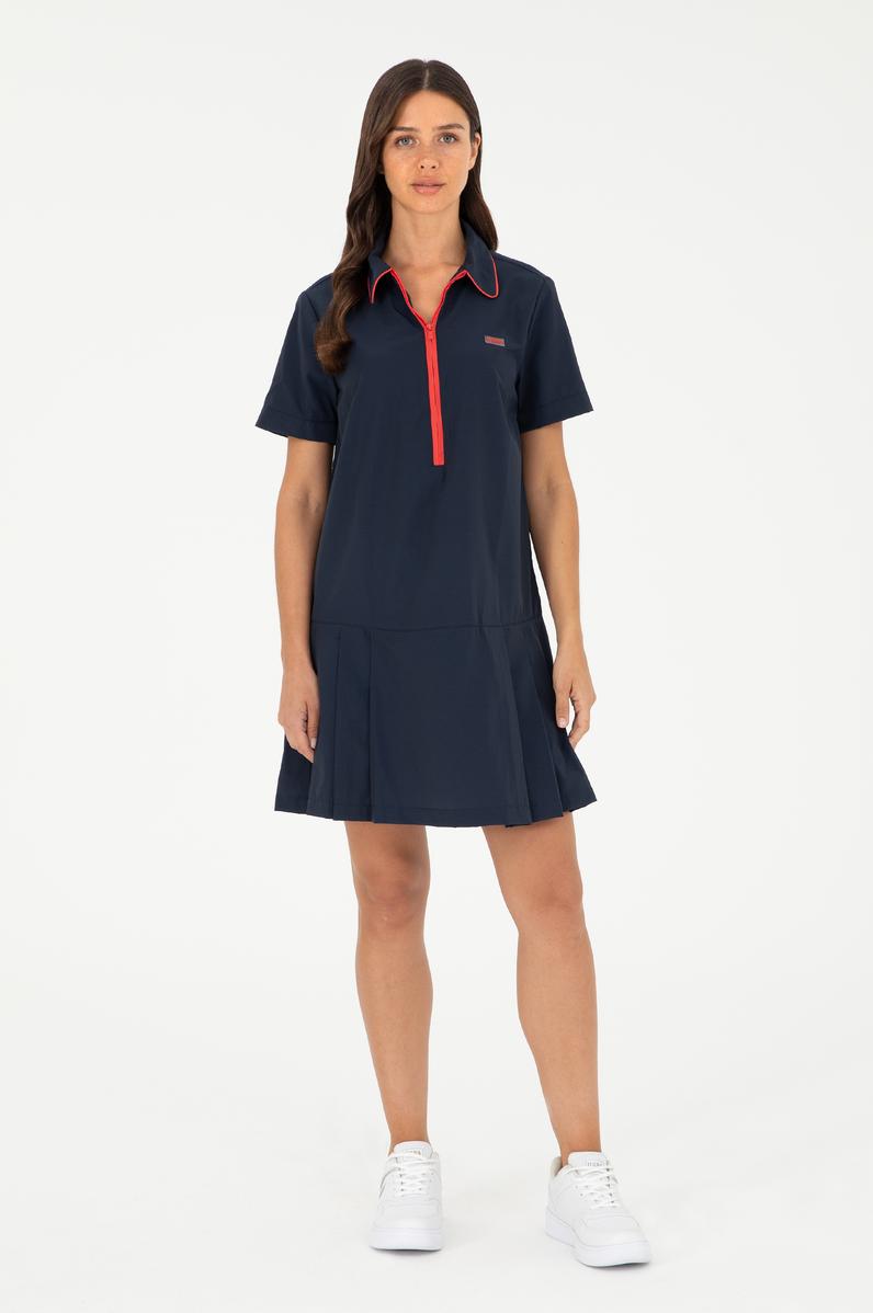 Kadın Lacivert Dokuma Elbise