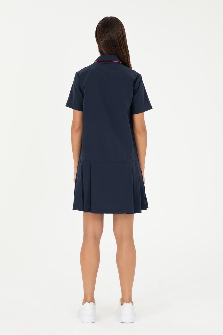 Kadın Lacivert Dokuma Elbise - 50280570011