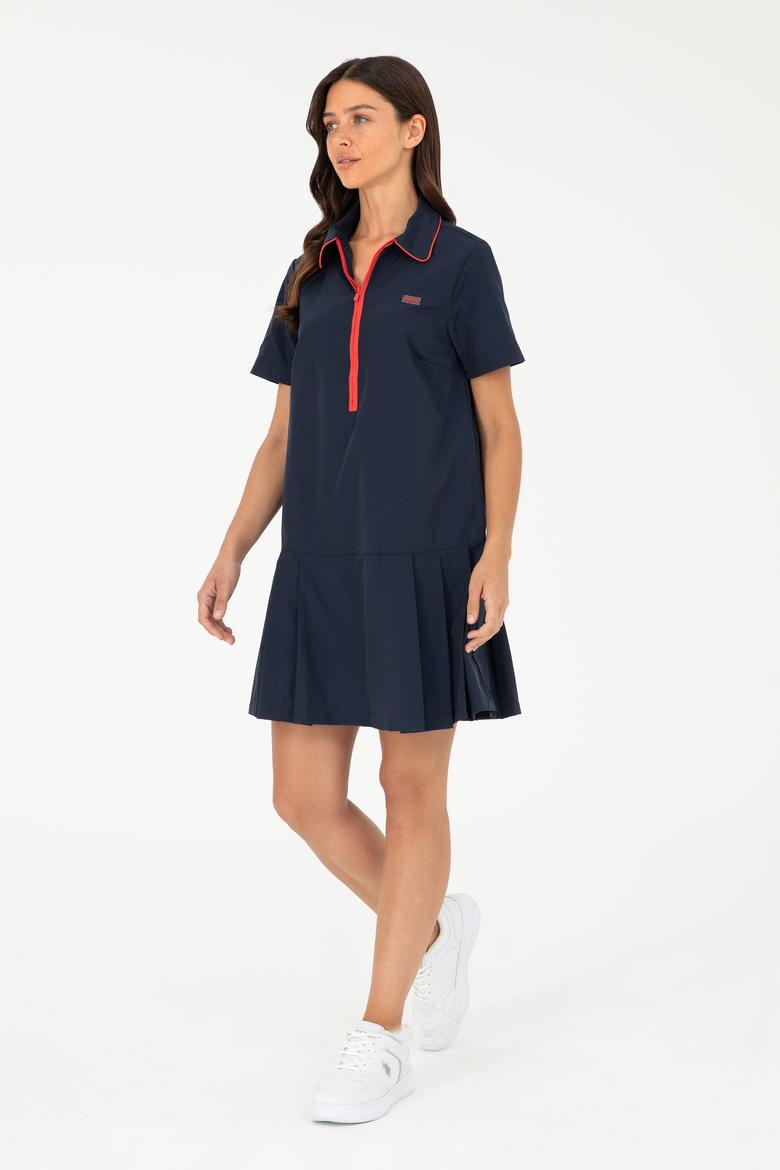 Kadın Lacivert Dokuma Elbise - 50280570011