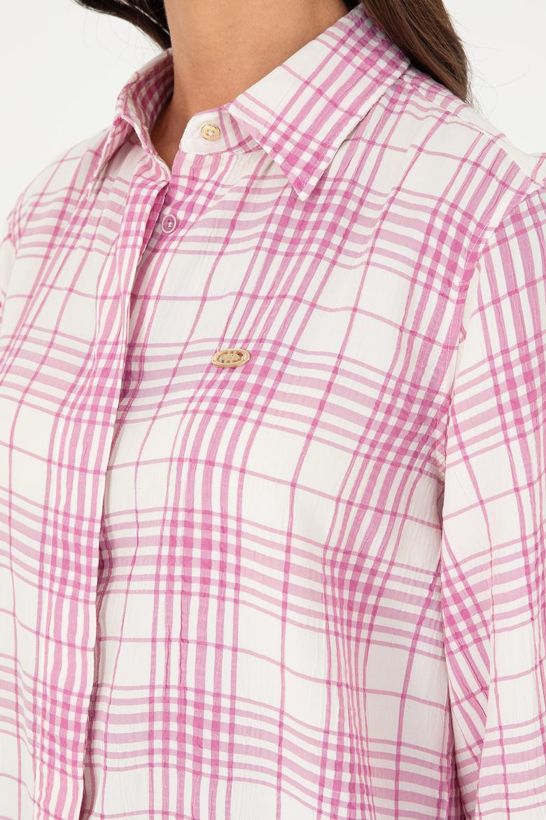 Kadın Menekşe Uzun Kollu Tunik Gömlek - 50288652012