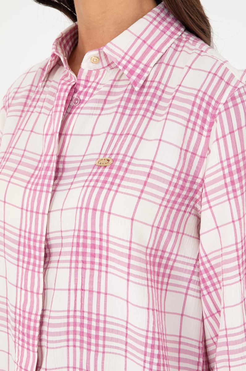 Kadın Menekşe Uzun Kollu Tunik Gömlek