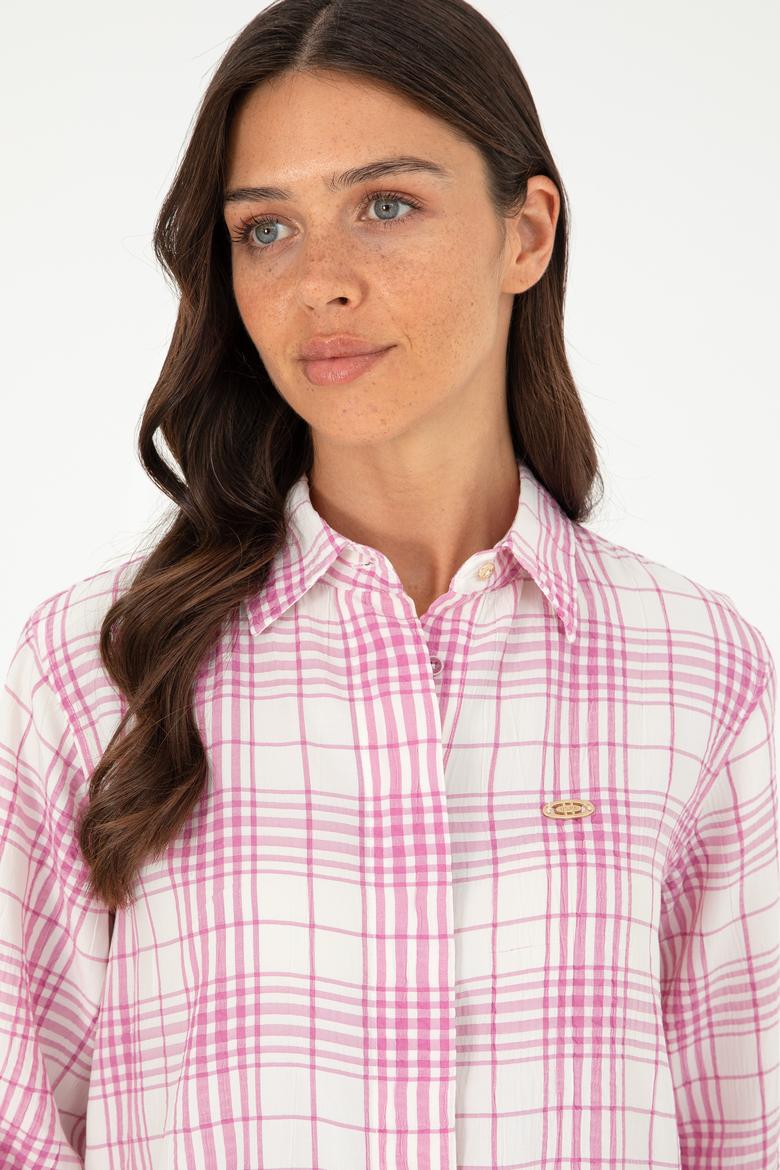 Kadın Menekşe Uzun Kollu Tunik Gömlek - 50288652012