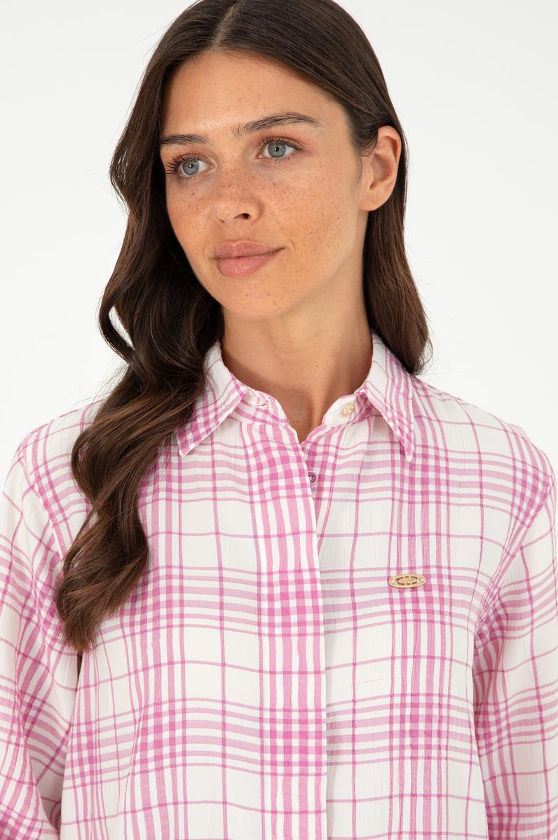 Kadın Menekşe Uzun Kollu Tunik Gömlek