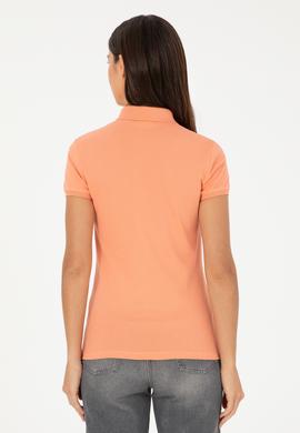 Kadın Somon Polo Yaka Tişört - 50282885008