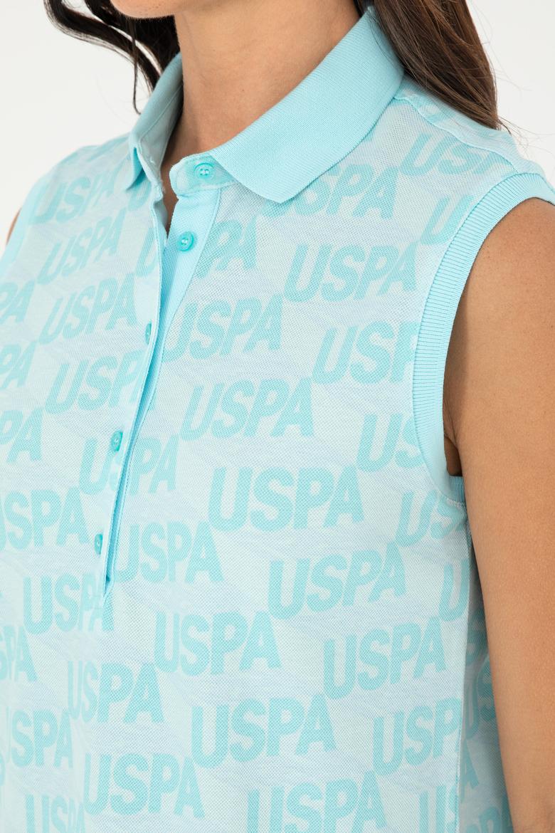 Kadın Mint Kolsuz Polo Yaka Tişört - 50282902016