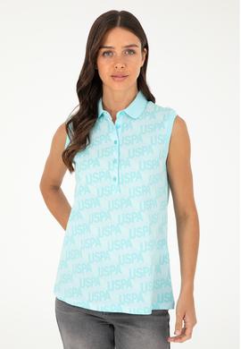 Kadın Mint Kolsuz Polo Yaka Tişört - 50282902016