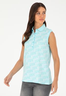 Kadın Mint Kolsuz Polo Yaka Tişört - 50282902016