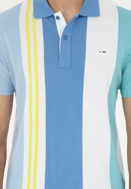 Erkek Regular Fit Polo Yaka Koyu Mavi Tişört - 50281515028