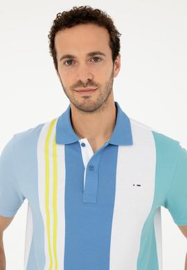 Erkek Regular Fit Polo Yaka Koyu Mavi Tişört - 50281515028
