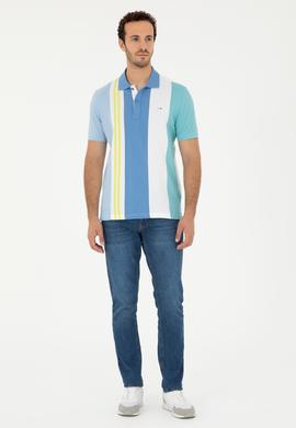 Erkek Regular Fit Polo Yaka Koyu Mavi Tişört - 50281515028