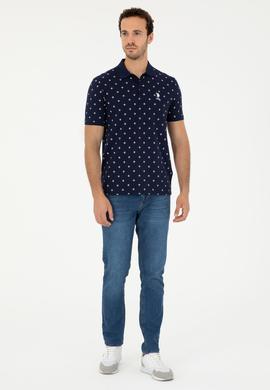Erkek Regular Fit Polo Yaka Lacivert Tişört - 50281941008