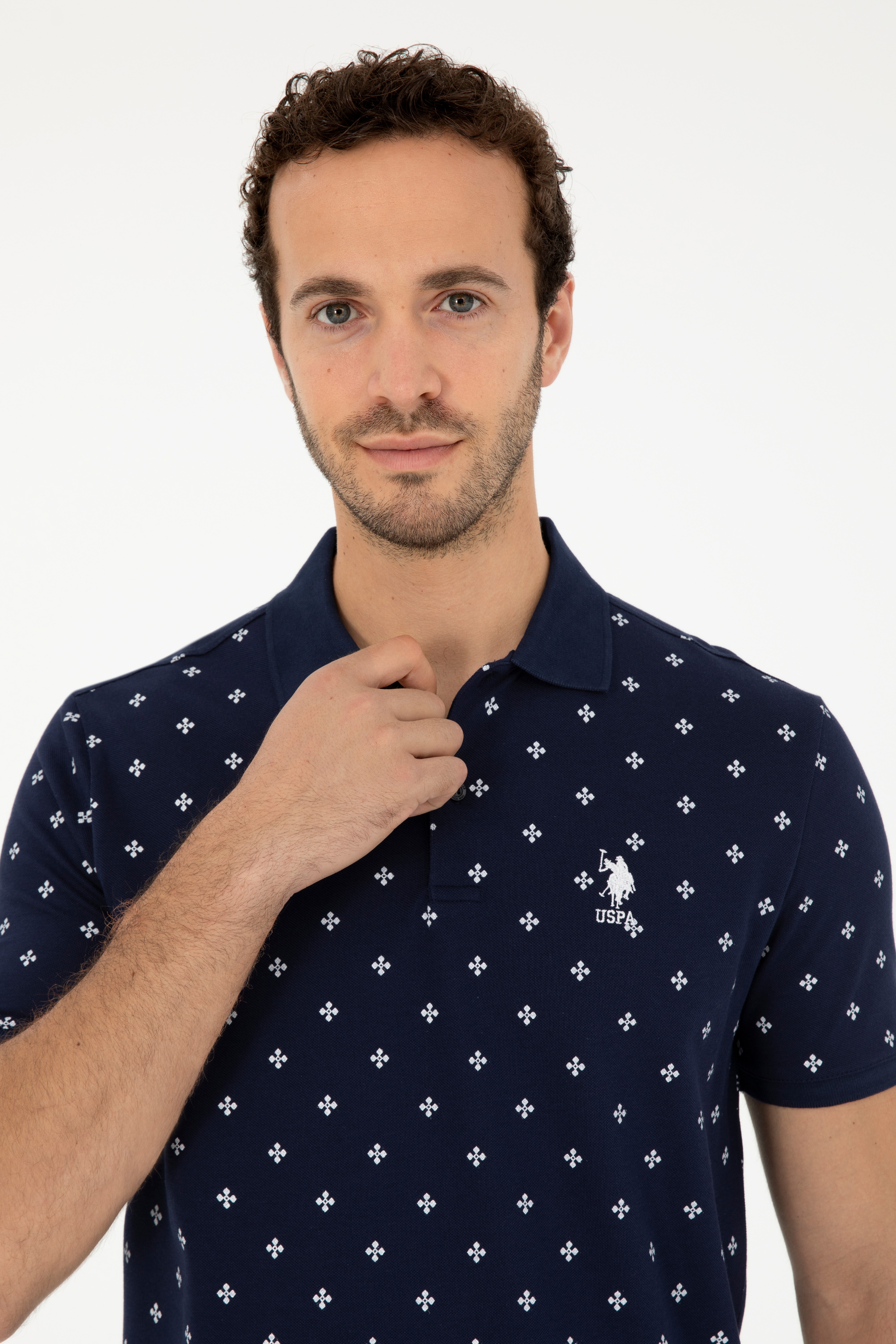 Erkek Regular Fit Polo Yaka Lacivert Tişört