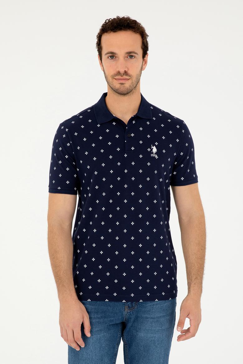Erkek Regular Fit Polo Yaka Lacivert Tişört