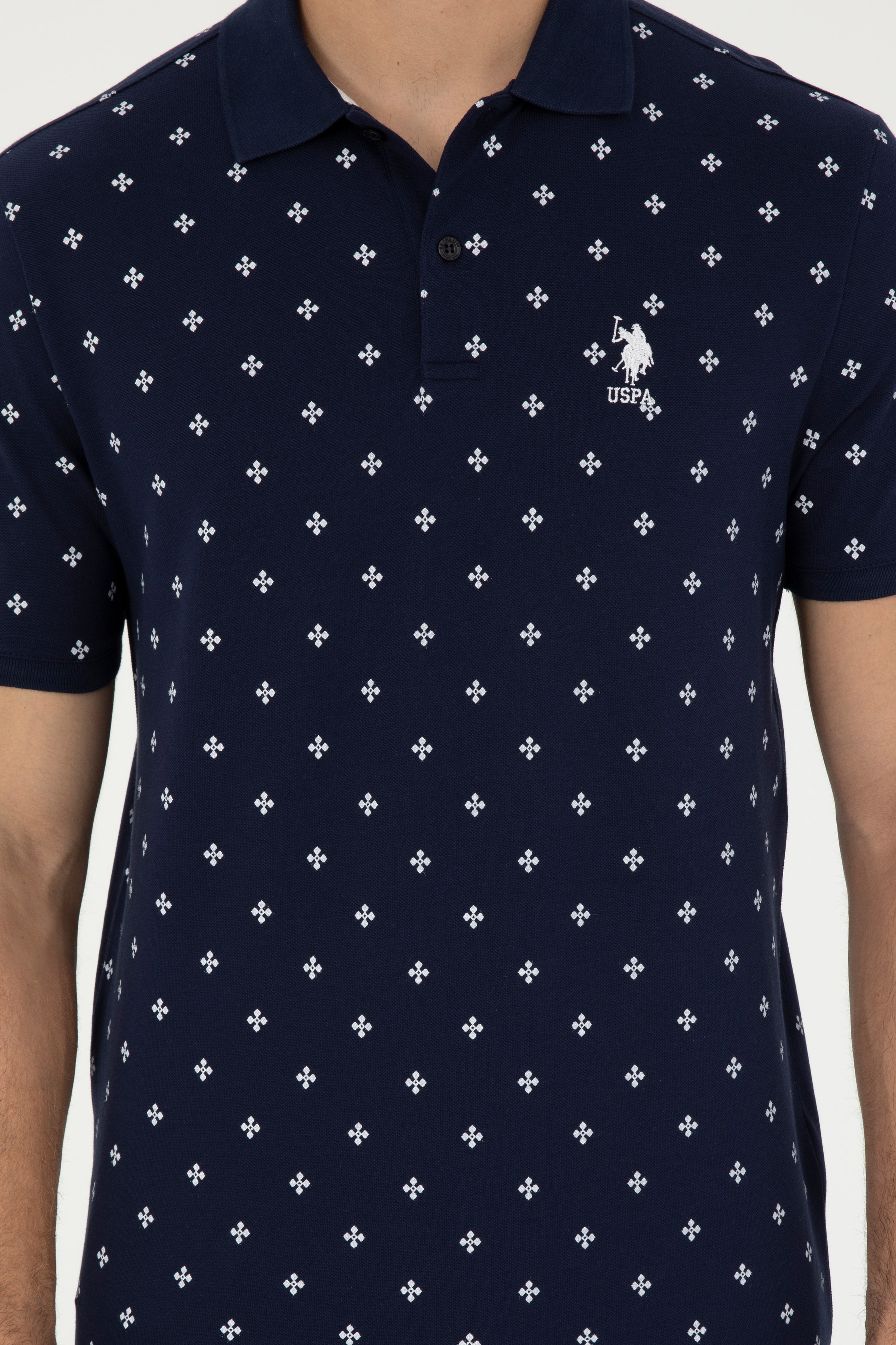 Erkek Regular Fit Polo Yaka Lacivert Tişört - Image 6
