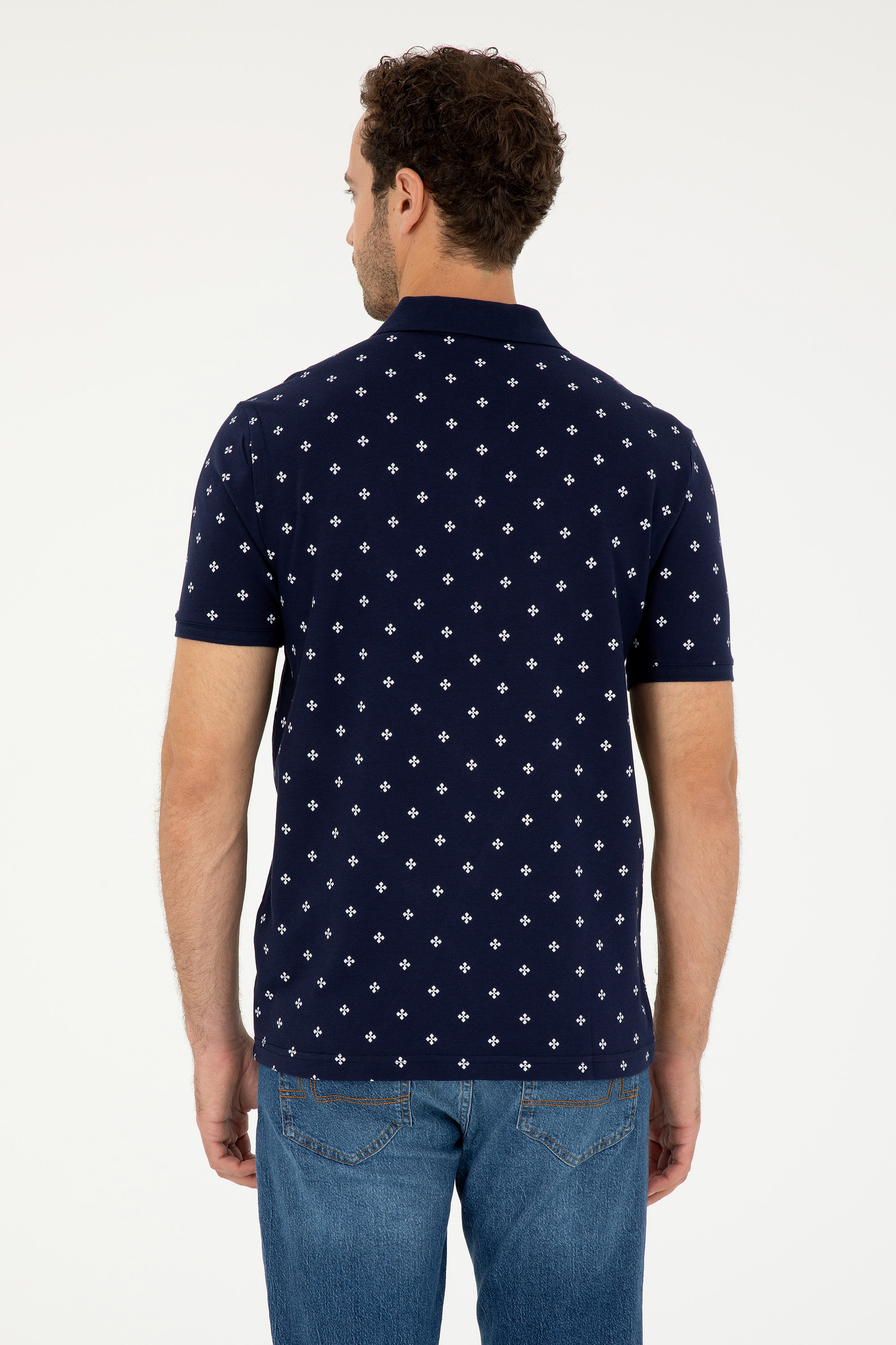 Erkek Regular Fit Polo Yaka Lacivert Tişört