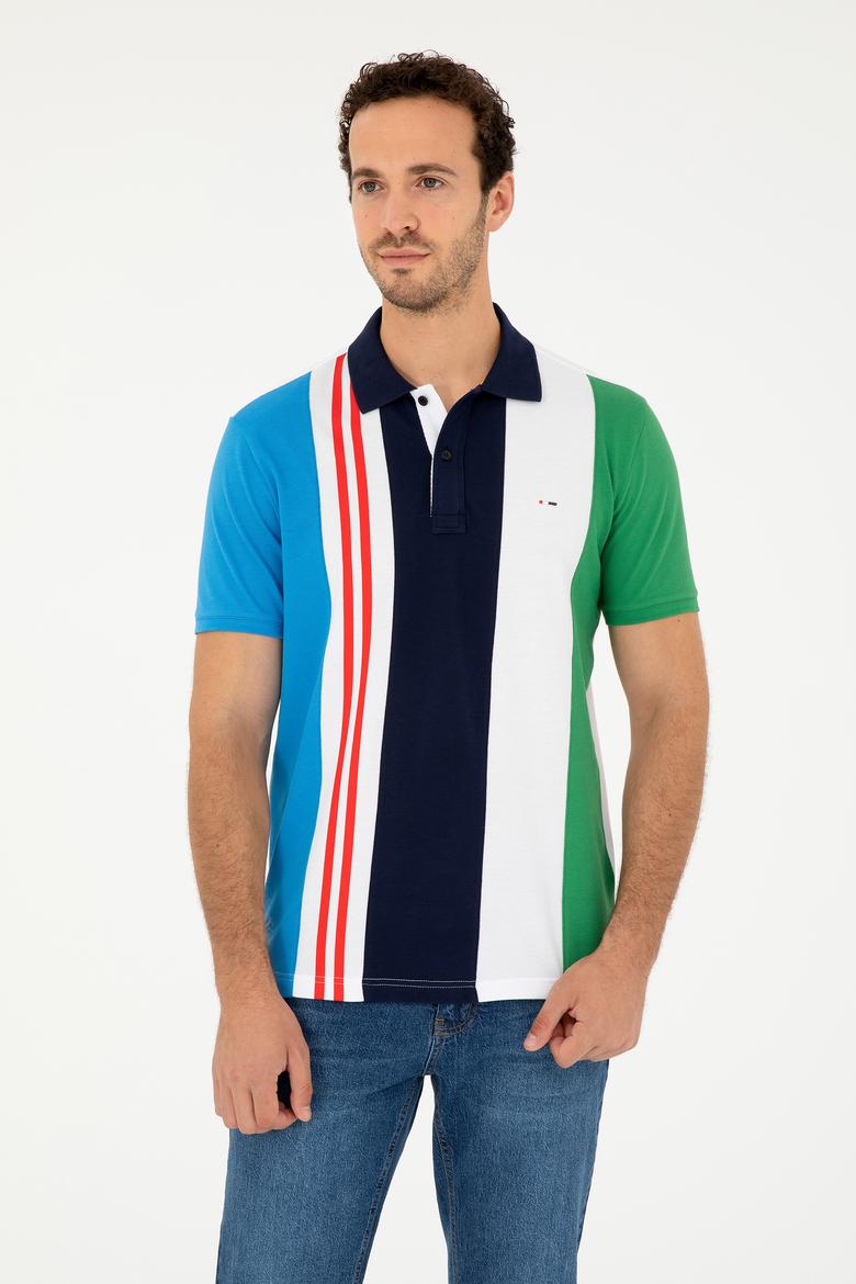 Erkek Regular Fit Polo Yaka Lacivert Tişört