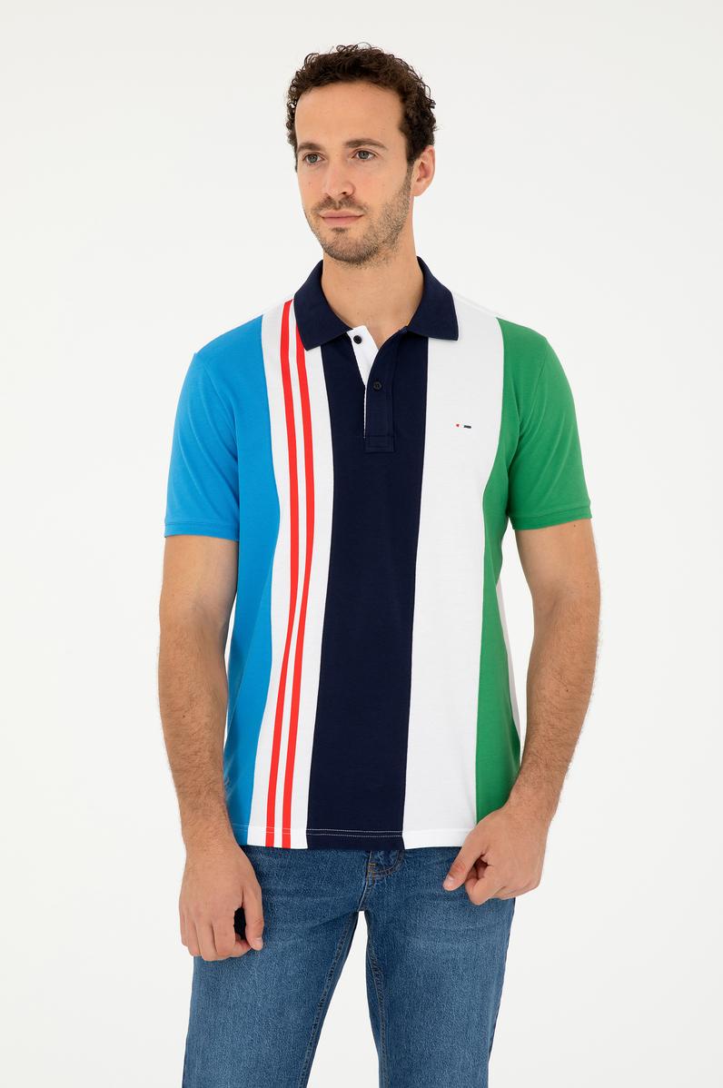 Erkek Regular Fit Polo Yaka Lacivert Tişört