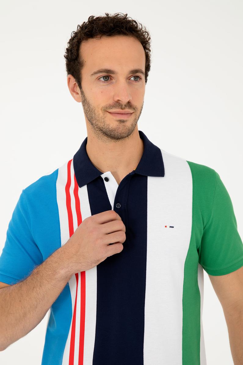 Erkek Regular Fit Polo Yaka Lacivert Tişört