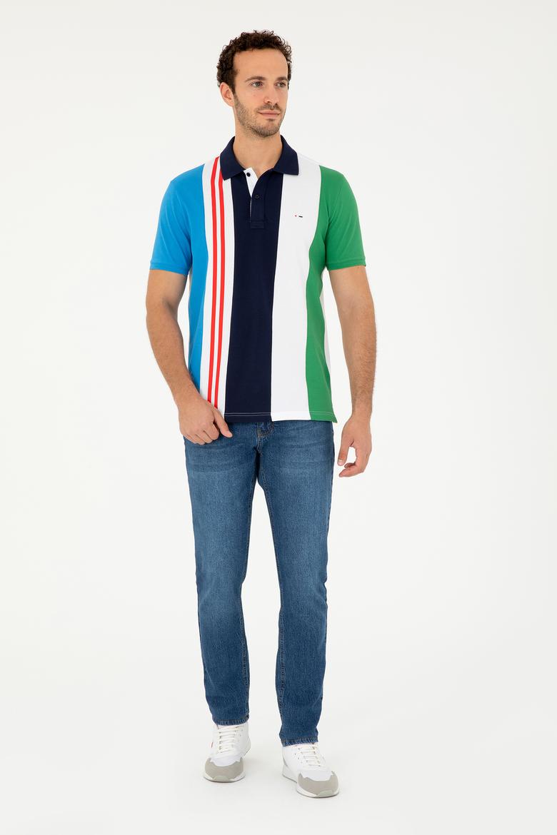 Erkek Regular Fit Polo Yaka Lacivert Tişört - 50281515031