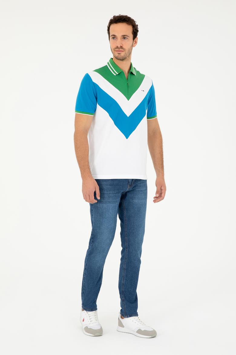 Erkek Regular Fit Polo Yaka Saks Tişört - 50281563038