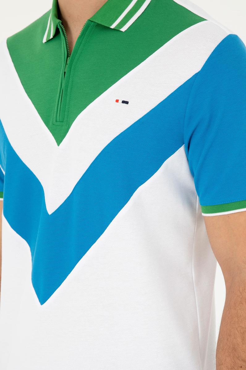 Erkek Regular Fit Polo Yaka Saks Tişört