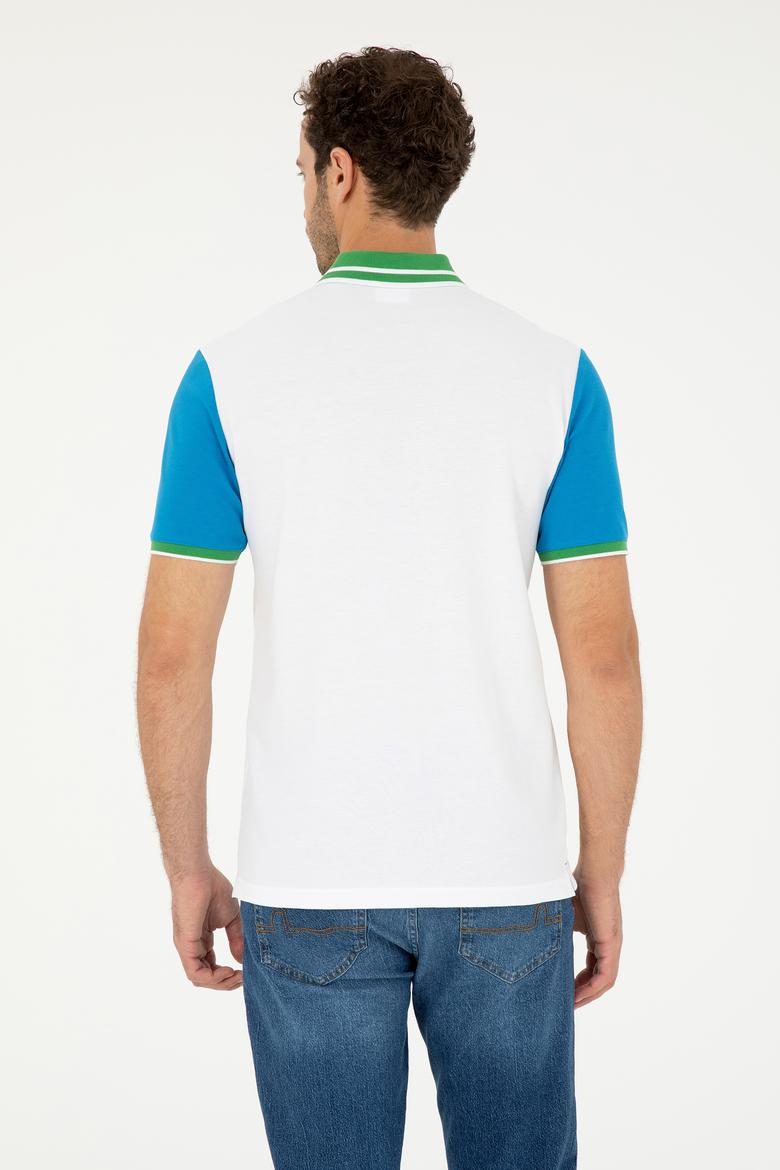 Erkek Regular Fit Polo Yaka Saks Tişört - 50281563038