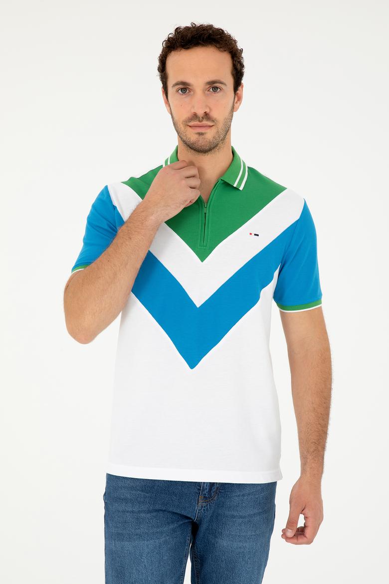 Erkek Regular Fit Polo Yaka Saks Tişört - 50281563038