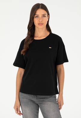 Kadın Siyah Tişört - 50294749008
