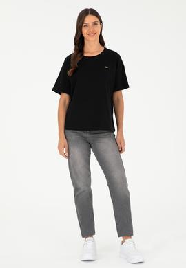 Kadın Siyah Tişört - 50294749008