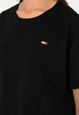 Kadın Siyah Tişört - 50294749008