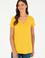 Kadın Safran V Yaka Basic Tişört