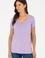 Kadın Lila V Yaka Basic Tişört