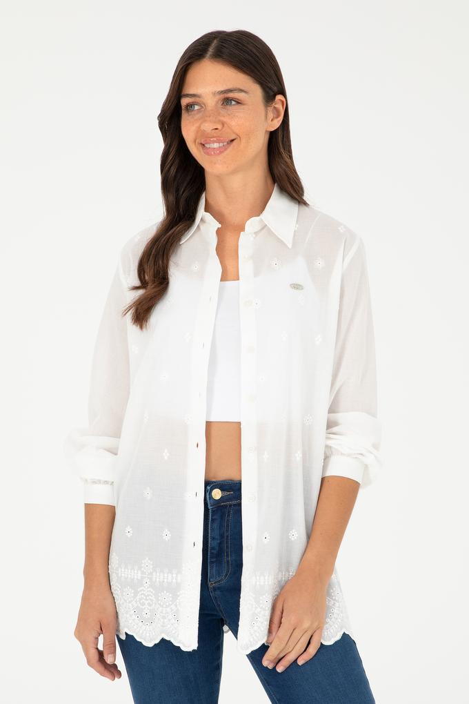 Kadın Beyaz Uzun Kollu Gömlek