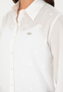 Kadın Beyaz Uzun Kollu Gömlek - 50283612006