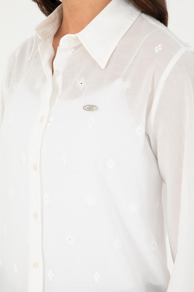 Kadın Beyaz Uzun Kollu Gömlek