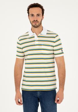 Erkek Regular Fit Polo Yaka Beyaz Tişört - 50288320018