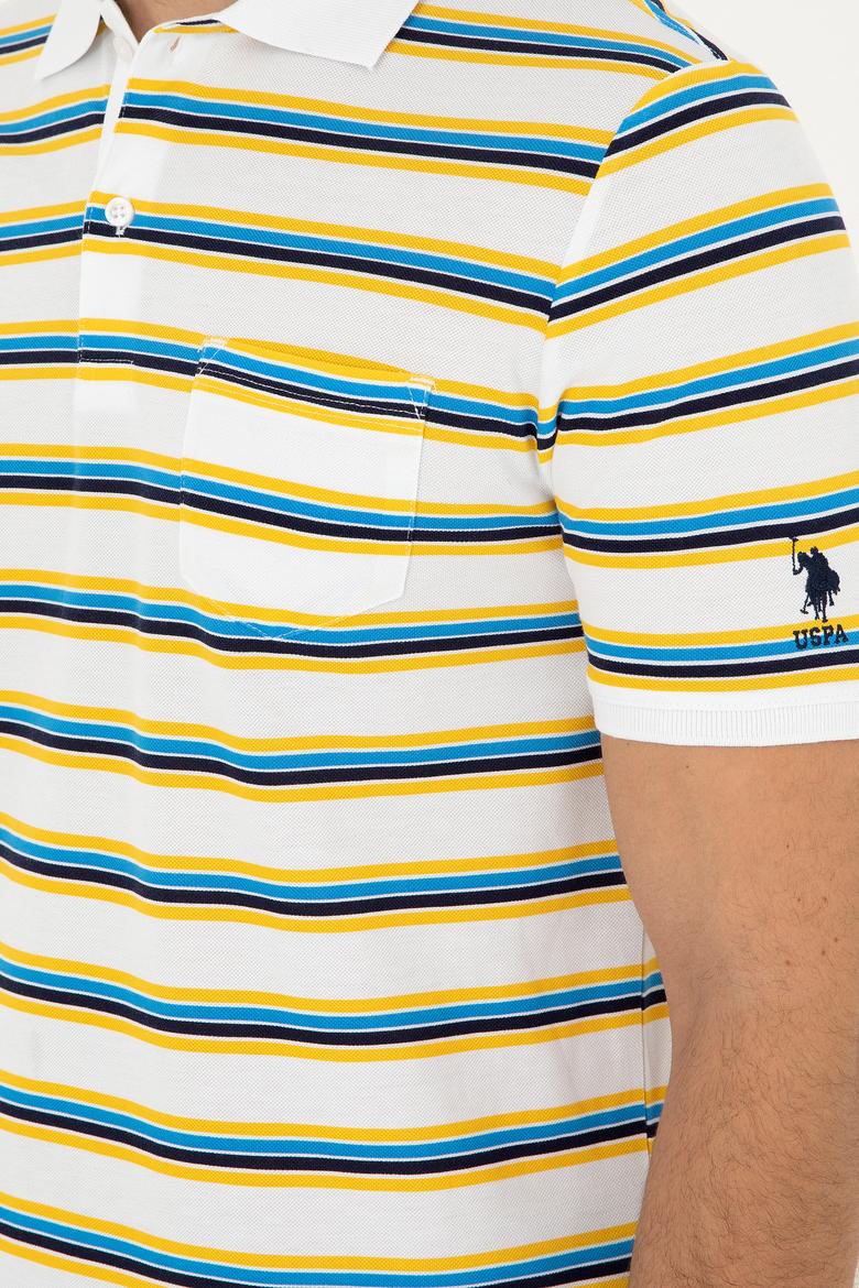 Erkek Regular Fit Polo Yaka Beyaz Tişört - 50288320018