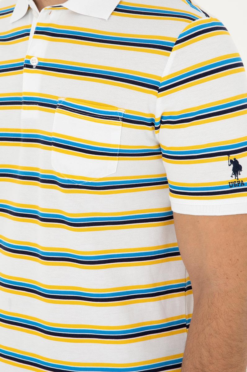 Erkek Regular Fit Polo Yaka Beyaz Tişört