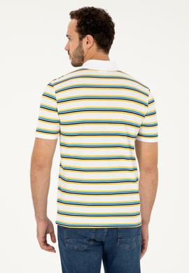 Erkek Regular Fit Polo Yaka Beyaz Tişört - 50288320018