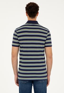 Erkek Regular Fit Polo Yaka Lacivert Tişört - 50288320008