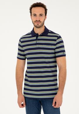 Erkek Regular Fit Polo Yaka Lacivert Tişört - 50288320008