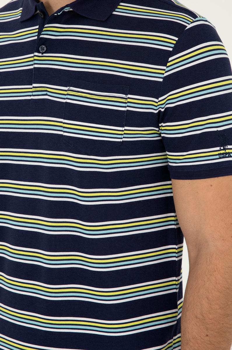 Erkek Regular Fit Polo Yaka Lacivert Tişört